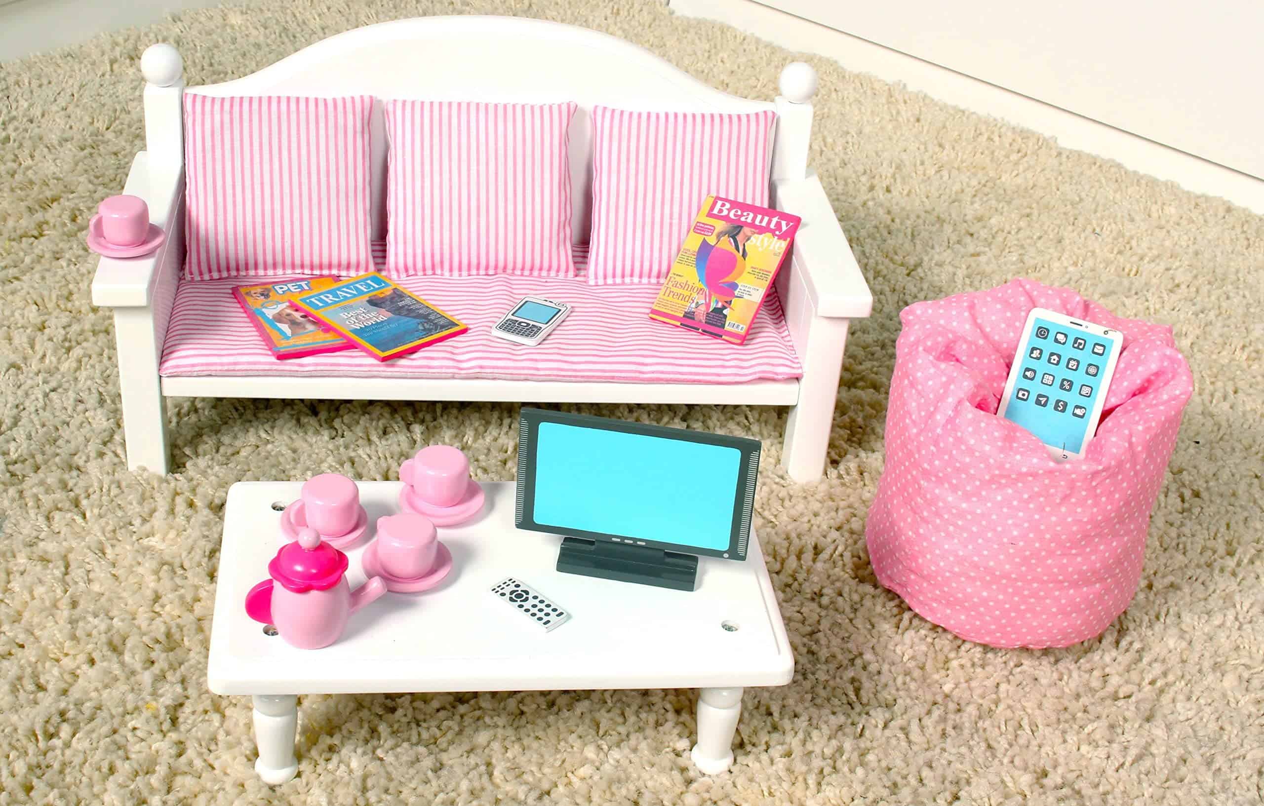 Muebles para Muñecas Playtime by Eimmie - Sofá y Mesa de - Imagen 7