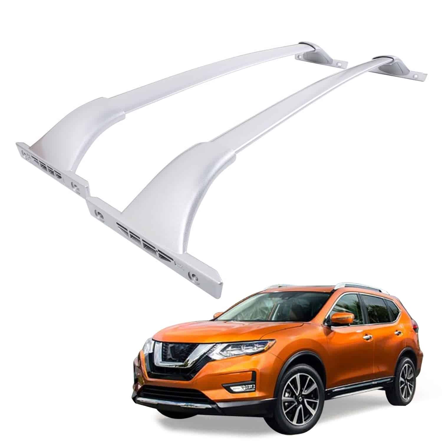 Barras Transversales de Rack de Techo AUXMART -Plata