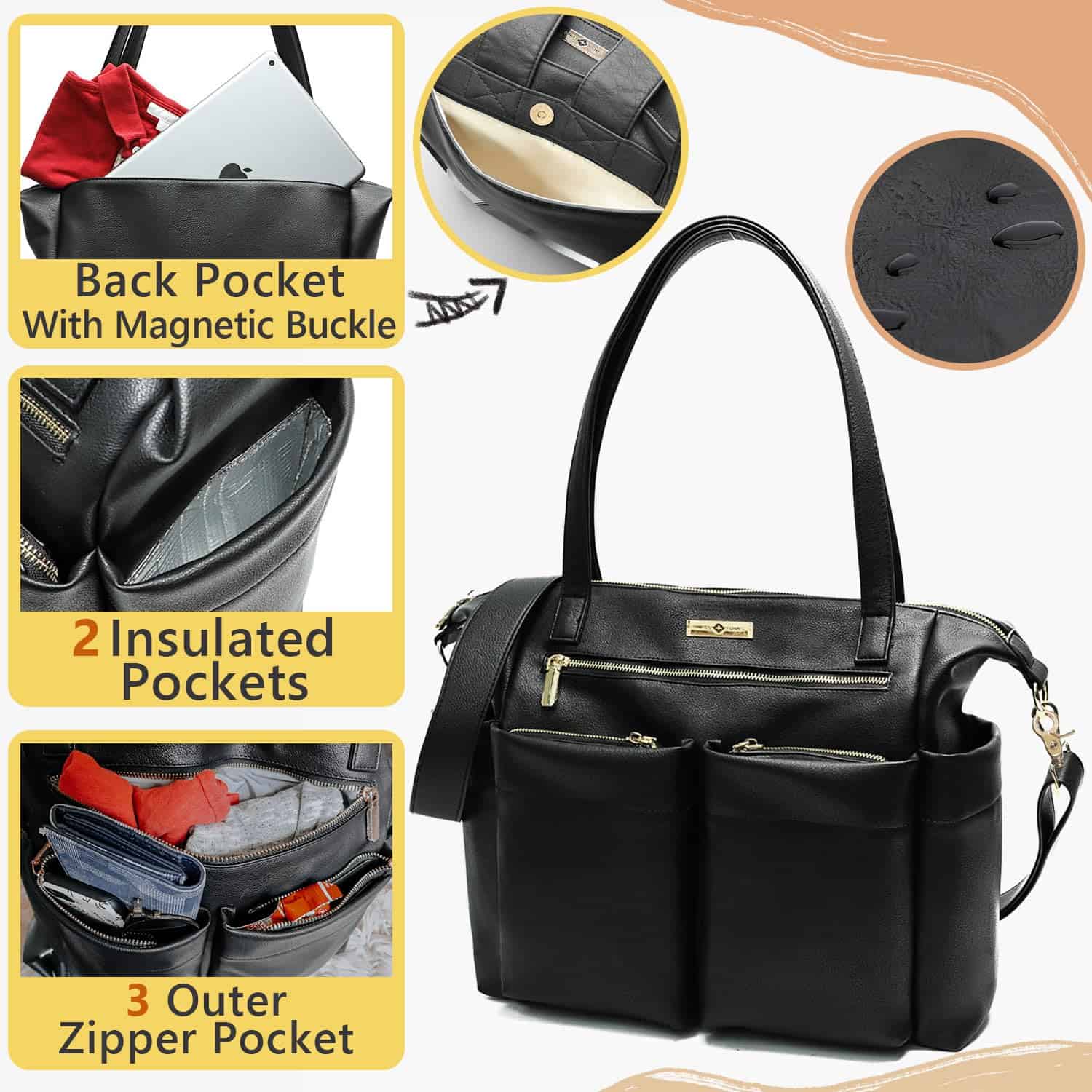 Bolso de pañales Miss Fong - Bolso de mano para bebé en - Imagen 6