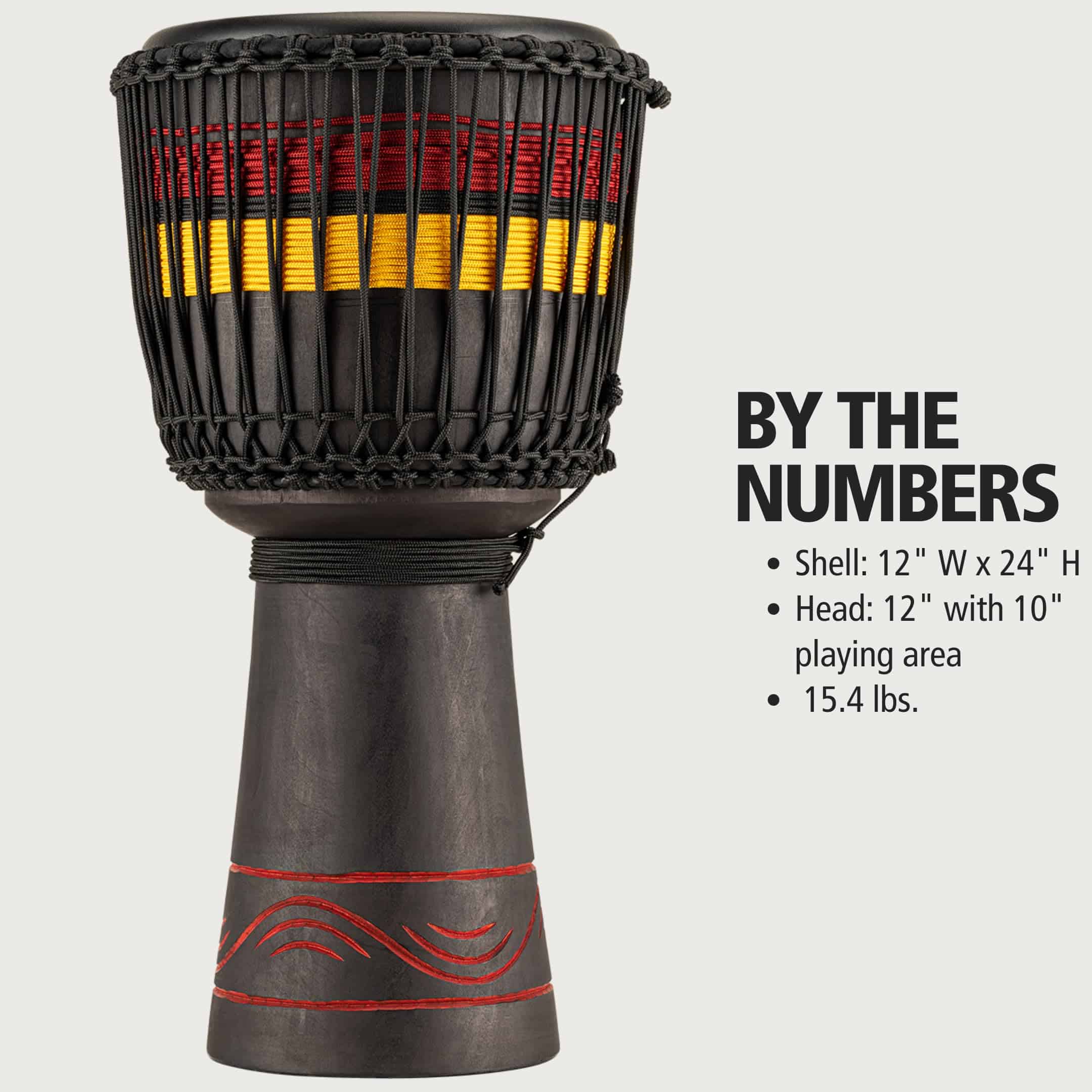 Meinl Percussion ADJ7-L Djembe estilo Africano Serie Fire - Imagen 7