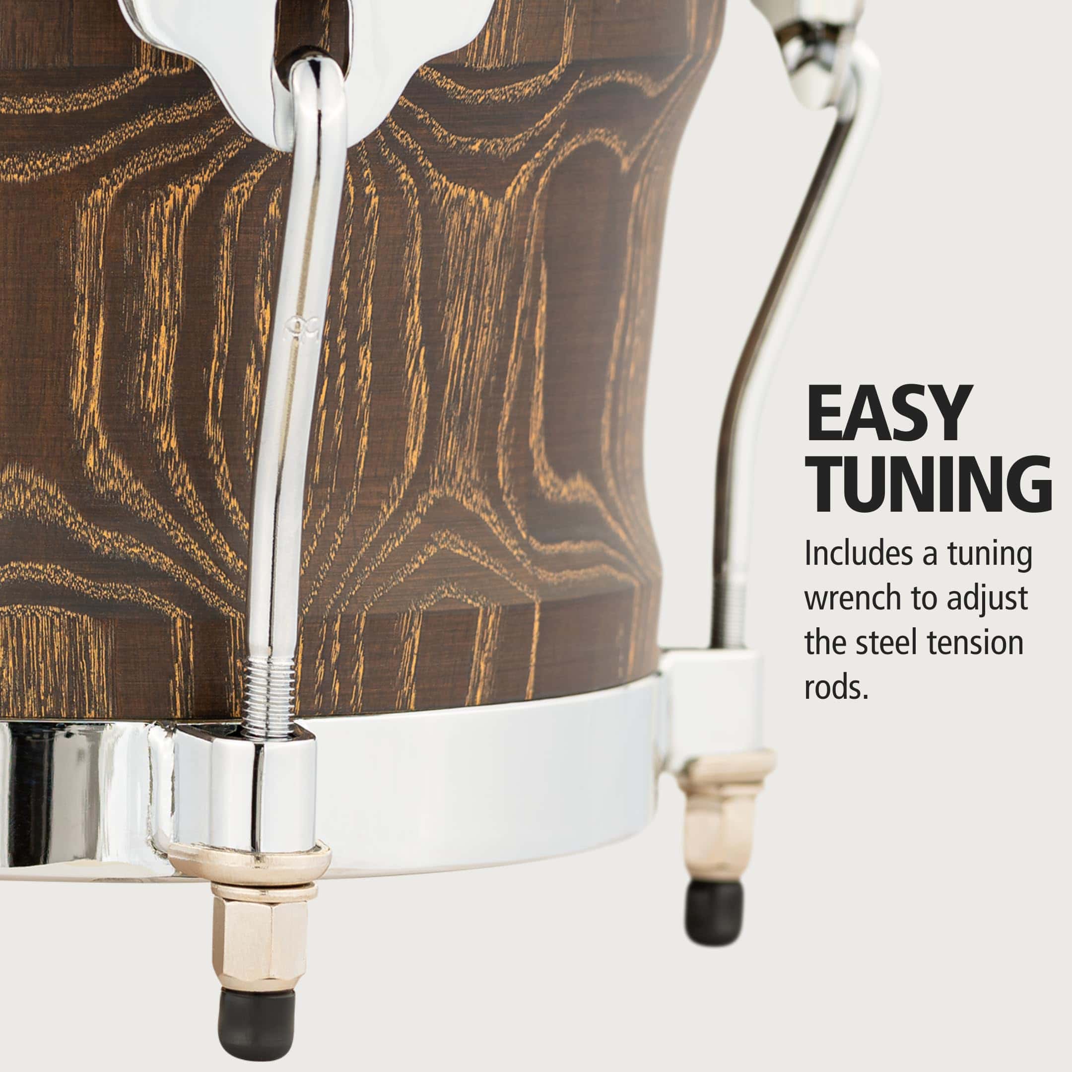 Meinl Percussion WB400VBR-M 7 8.5 pulgadas Bongo de Madera - Imagen 5