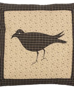 Almohada VHC Brands Kettle Grove Crow 16x16 Accesorio de
