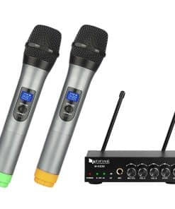 Micrófono Inalámbrico de Mano de Doble Canal UHF Fifine,