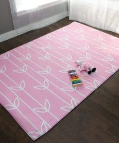 Tapete de juego para bebés (Grande, Pétalos de mar - Rosa)