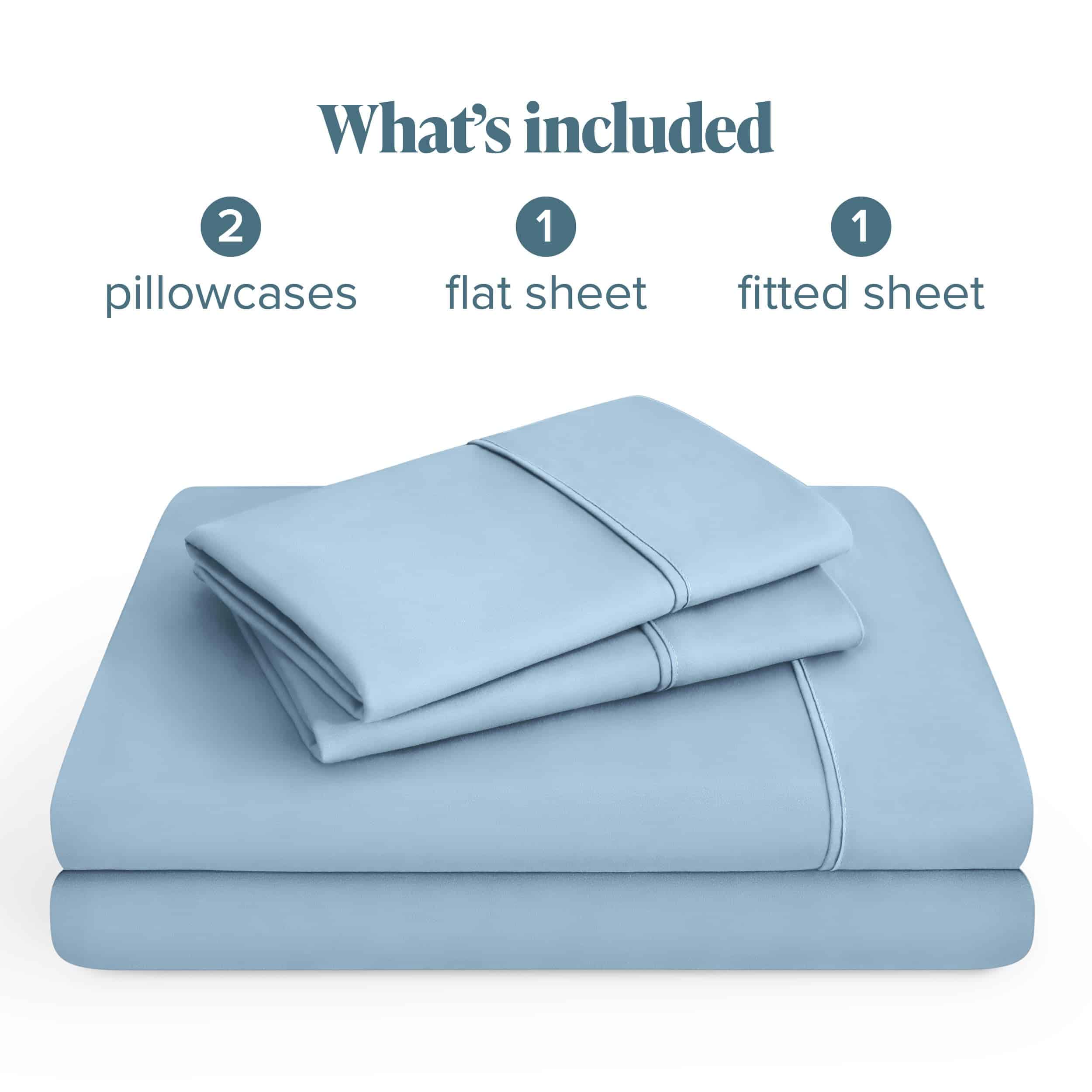 Juego de sábanas Twin XL de Bare Home - -Azul Claro - Imagen 8