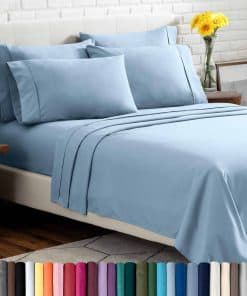 Juego de sábanas Twin XL de Bare Home - -Azul Claro