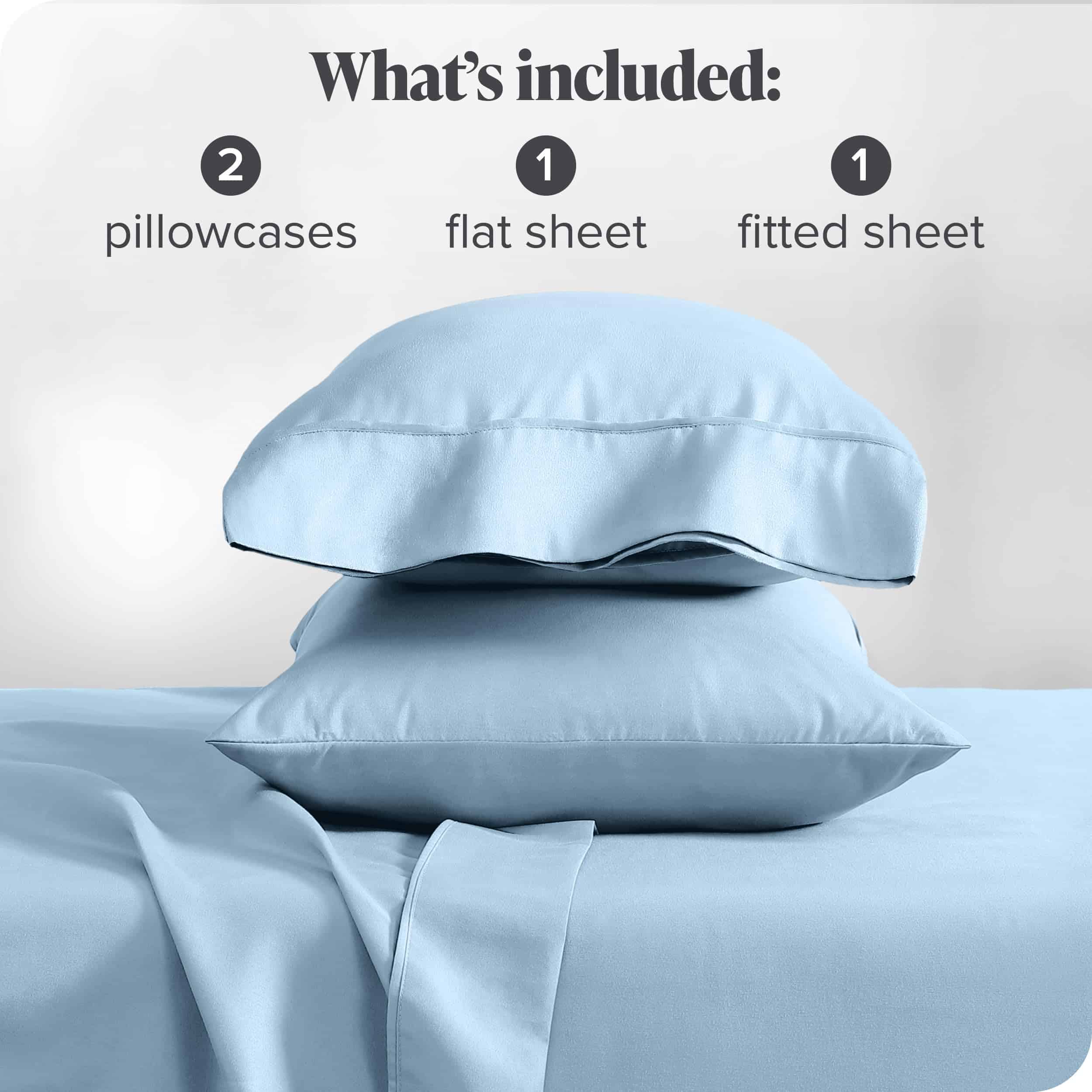 Juego de sábanas Twin XL de Bare Home - -Azul Claro - Imagen 9