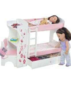 Litera de dormitorio para muñecas Emily Rose de 18", Camas