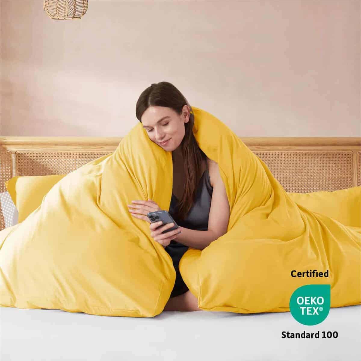 Juego de Funda Nórdica Amarilla Nestl Full Size - Suave - Imagen 4