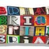 Funda de Almohada Personalizada BRIAN con fotos de letras