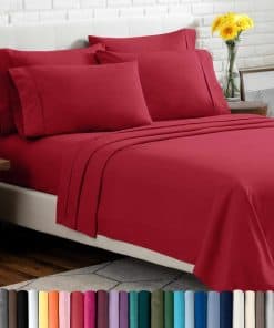 Juego de sábanas Twin XL Bare Home - Sábanas -Rojo