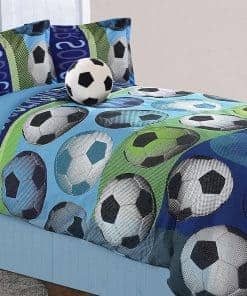 Juego de Edredón de Fútbol para Full Size de 4 Piezas de