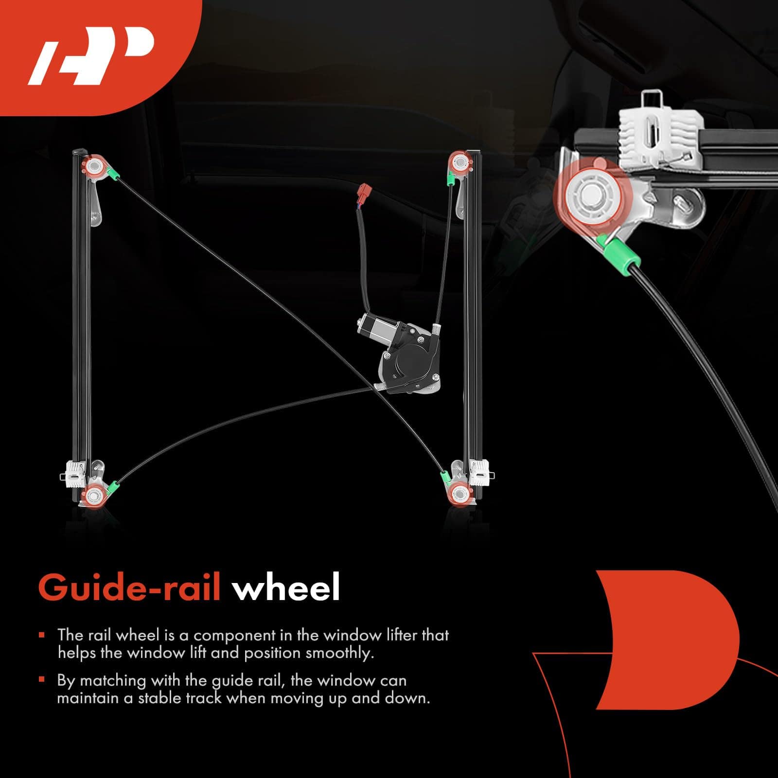 Ensamble de Regulador de Ventana y Motor A-Premium de - Imagen 7