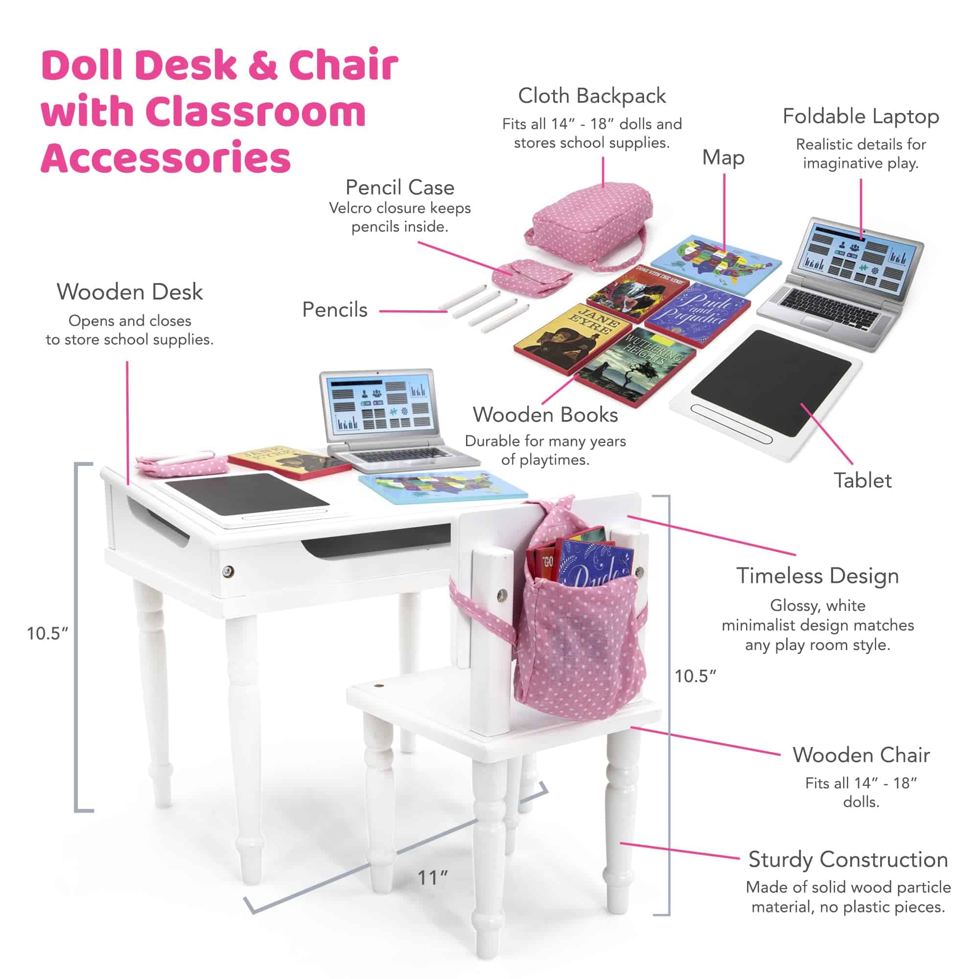 Muebles para muñecas de 18 pulgadas Playtime by Eimmie - - Imagen 3