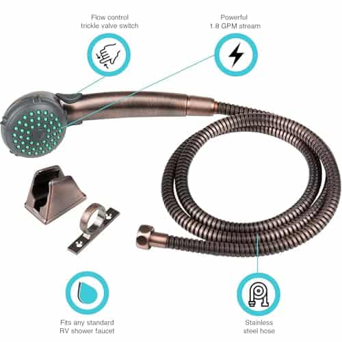 Ducha Portátil para RV Dura Faucet DF-SA400K-ORB - Kit de - Imagen 3