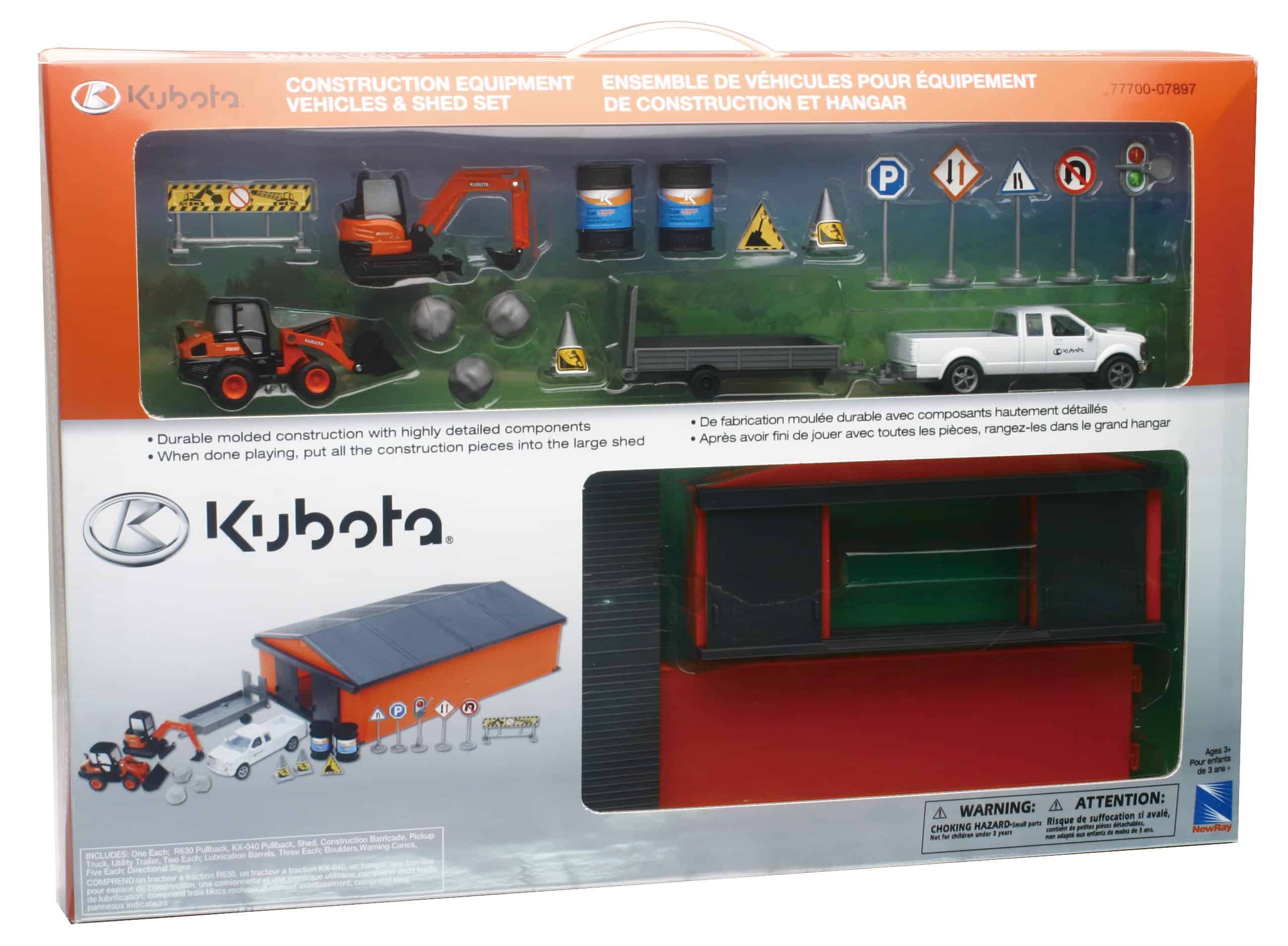 Juego de Construcción de Vehículos Kubota con Cobertizo - Imagen 3