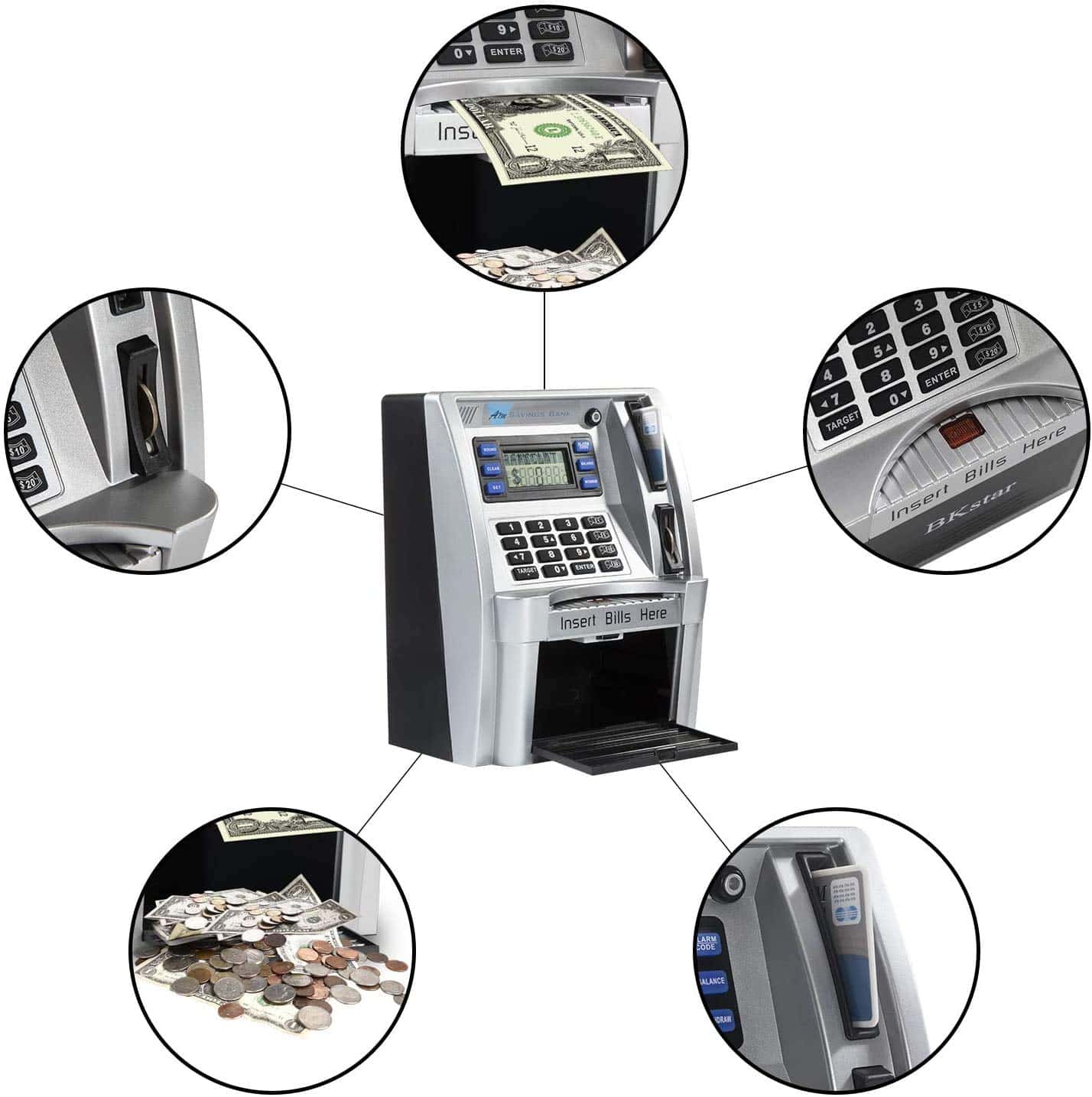 ATM Money Box para Ahorro Real de Dinero para Adultos y - Imagen 4