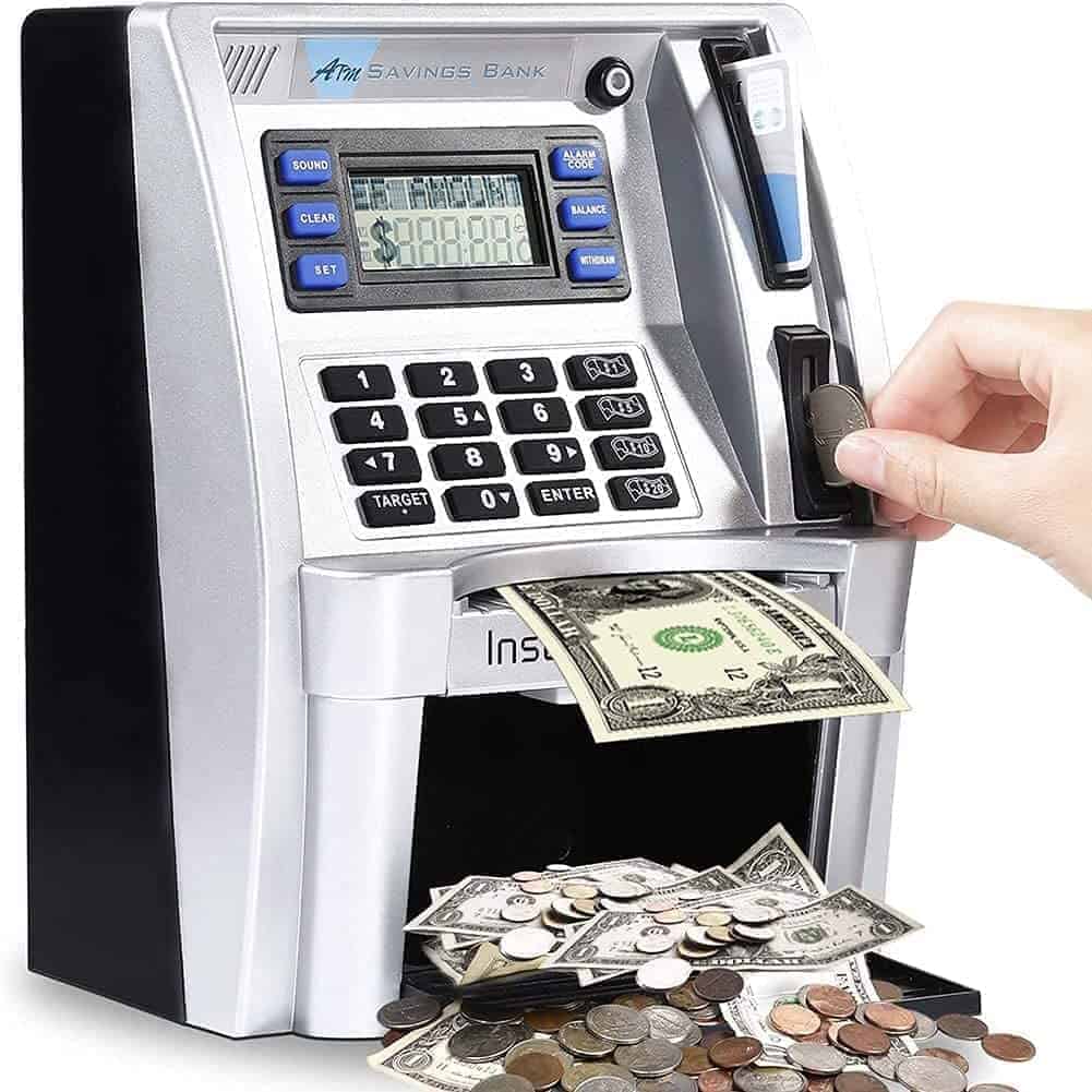 ATM Money Box para Ahorro Real de Dinero para Adultos y