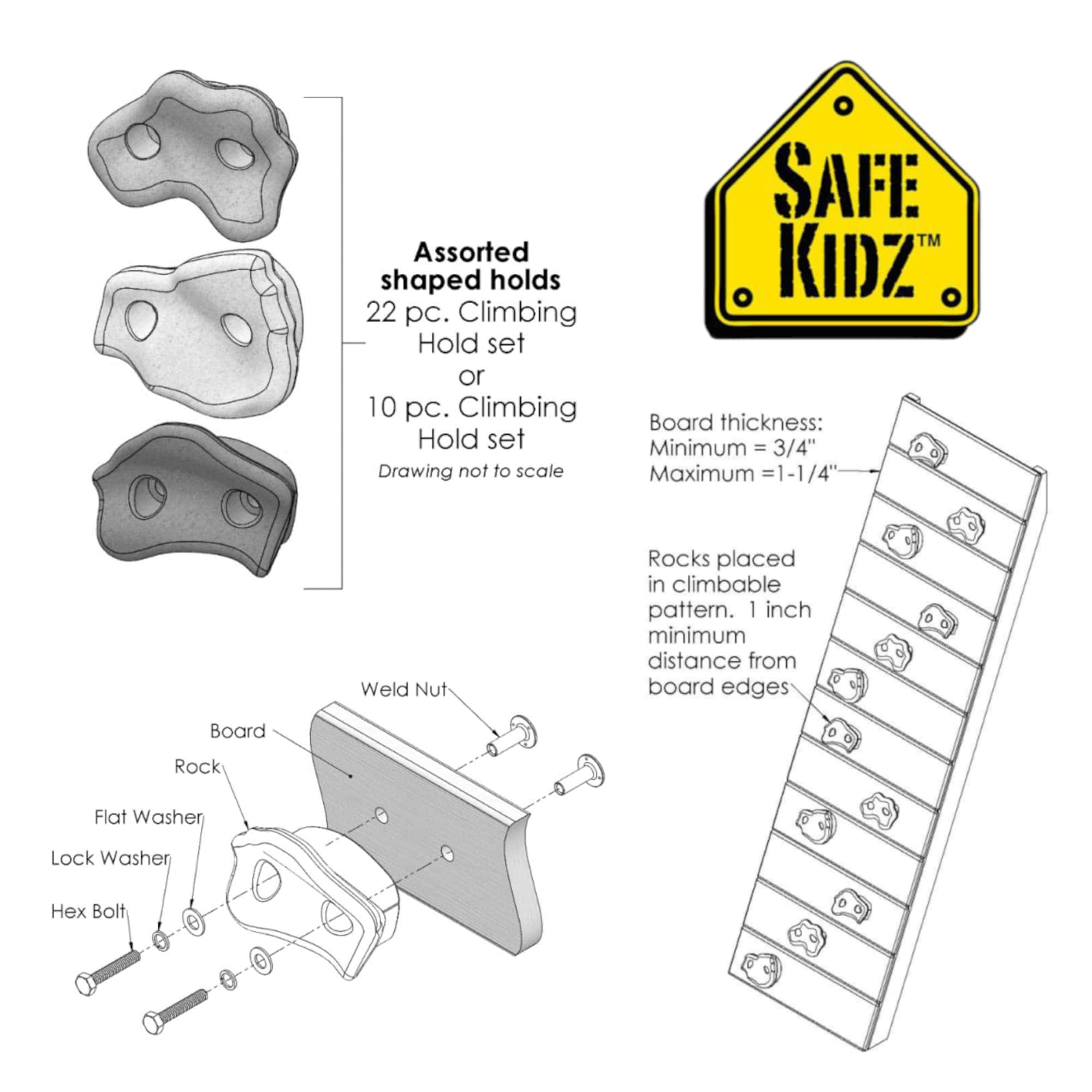 22 Asaderos de Escalada para Niños - Set de Piedras para - Imagen 3