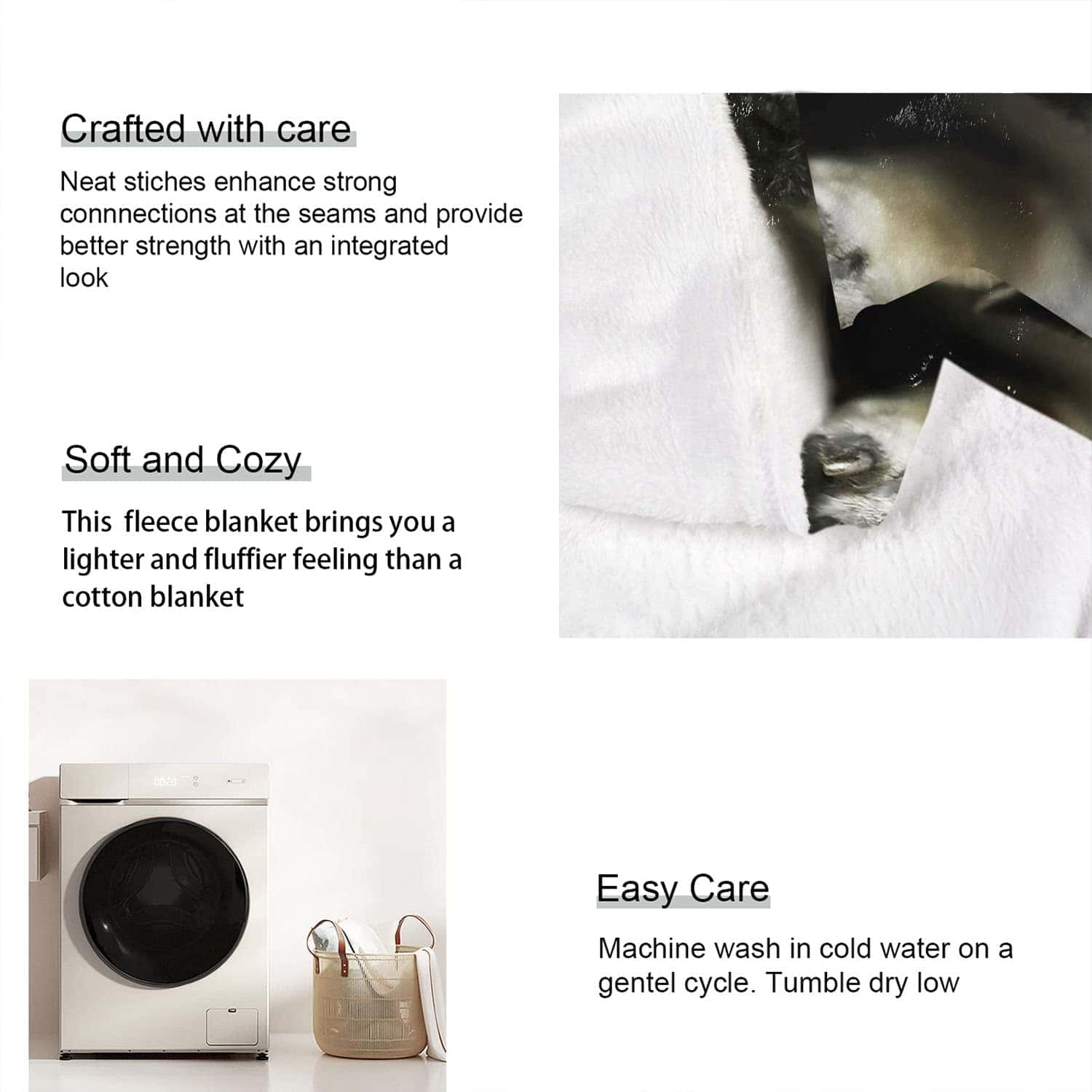 Manta YISUMEI 50" X 80" de Felpa Suave para Sofá - Diseño - Imagen 6