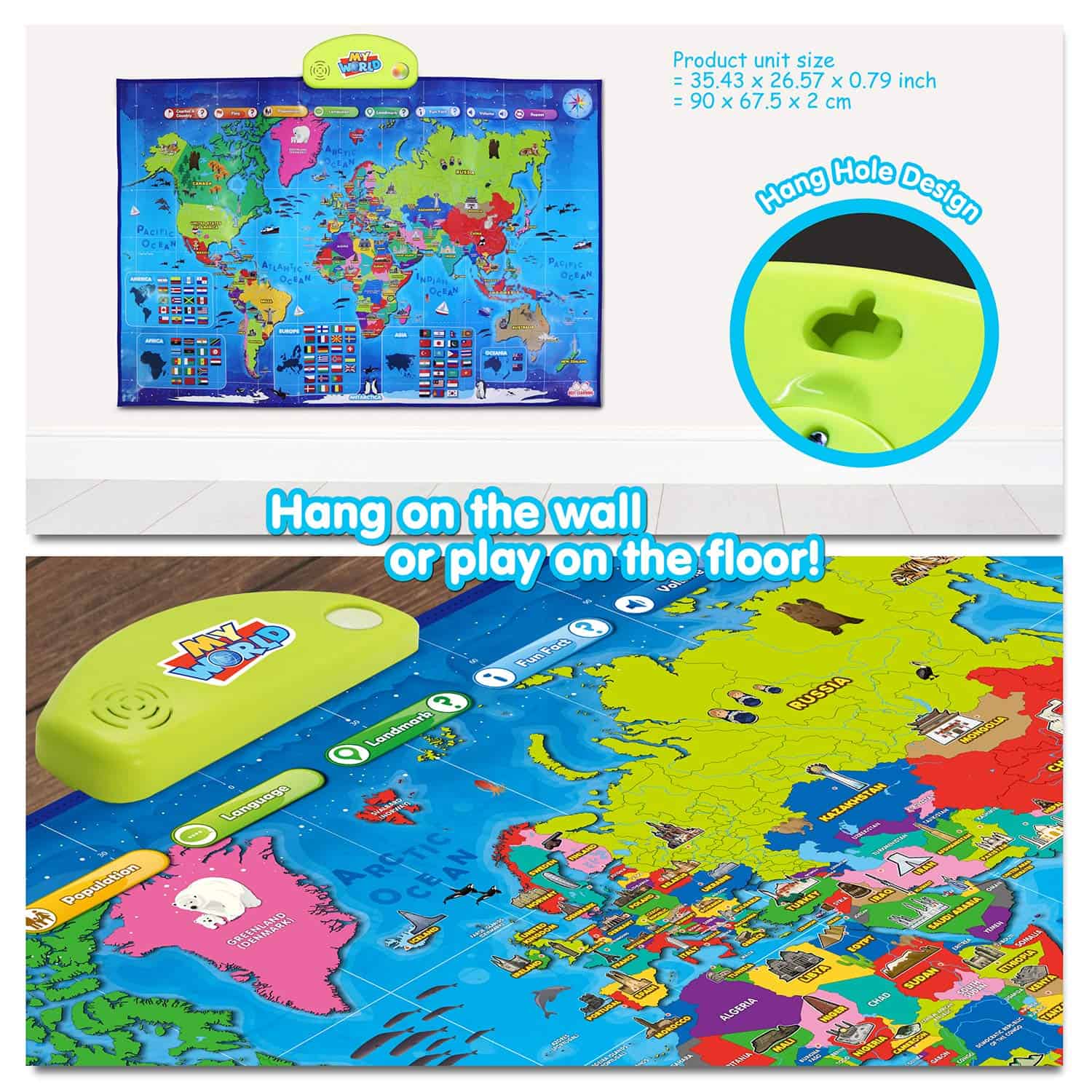 BEST LEARNING i-Poster My World Interactive Map - Juguete - Imagen 7