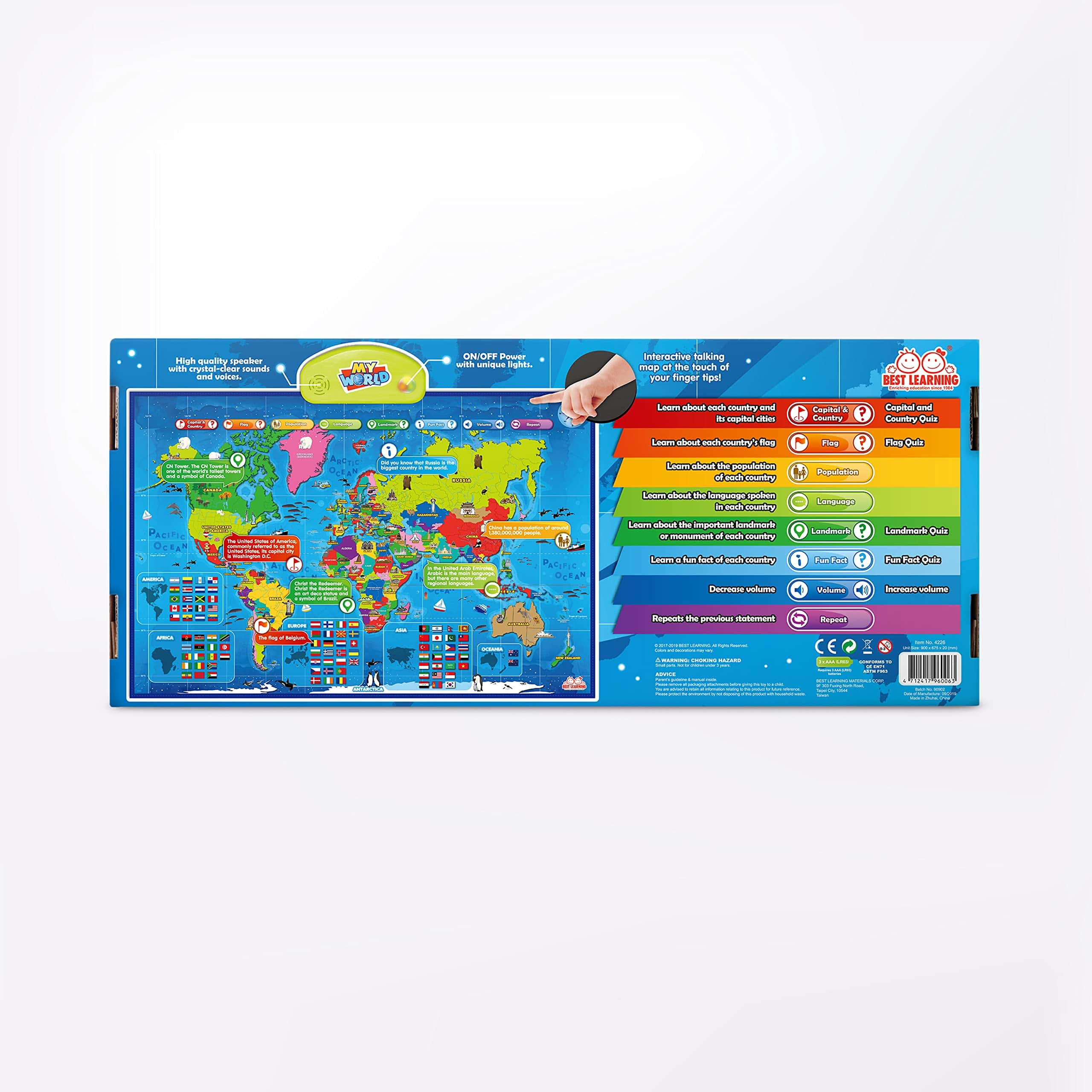 BEST LEARNING i-Poster My World Interactive Map - Juguete - Imagen 10