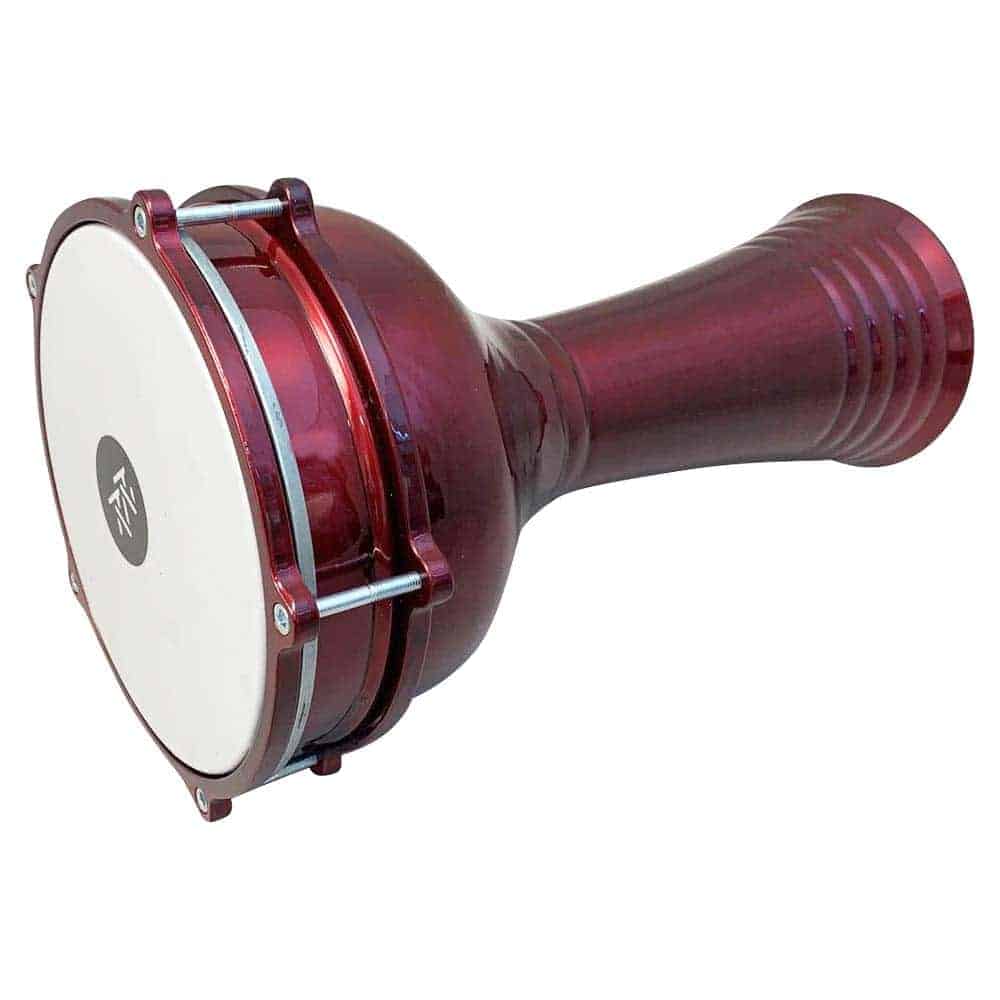 ZAZA Percusión 16'' Largo Darbuka de Aluminio, 8" Cabeza