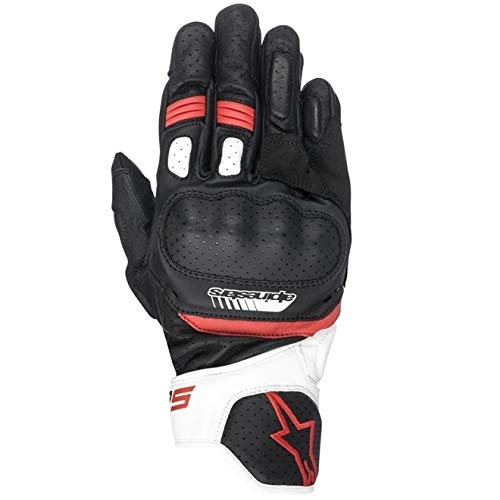 Guantes de moto de calle para hombre -Negro/Blanco/Rojo - Imagen 3
