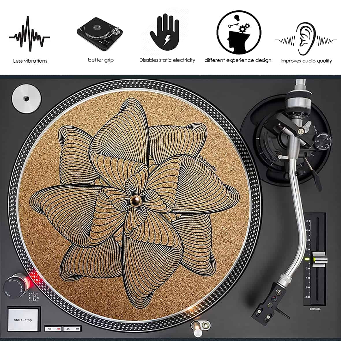 TazStudio Premium slipmat - Tapete de corcho para -TAZstudio - Imagen 8