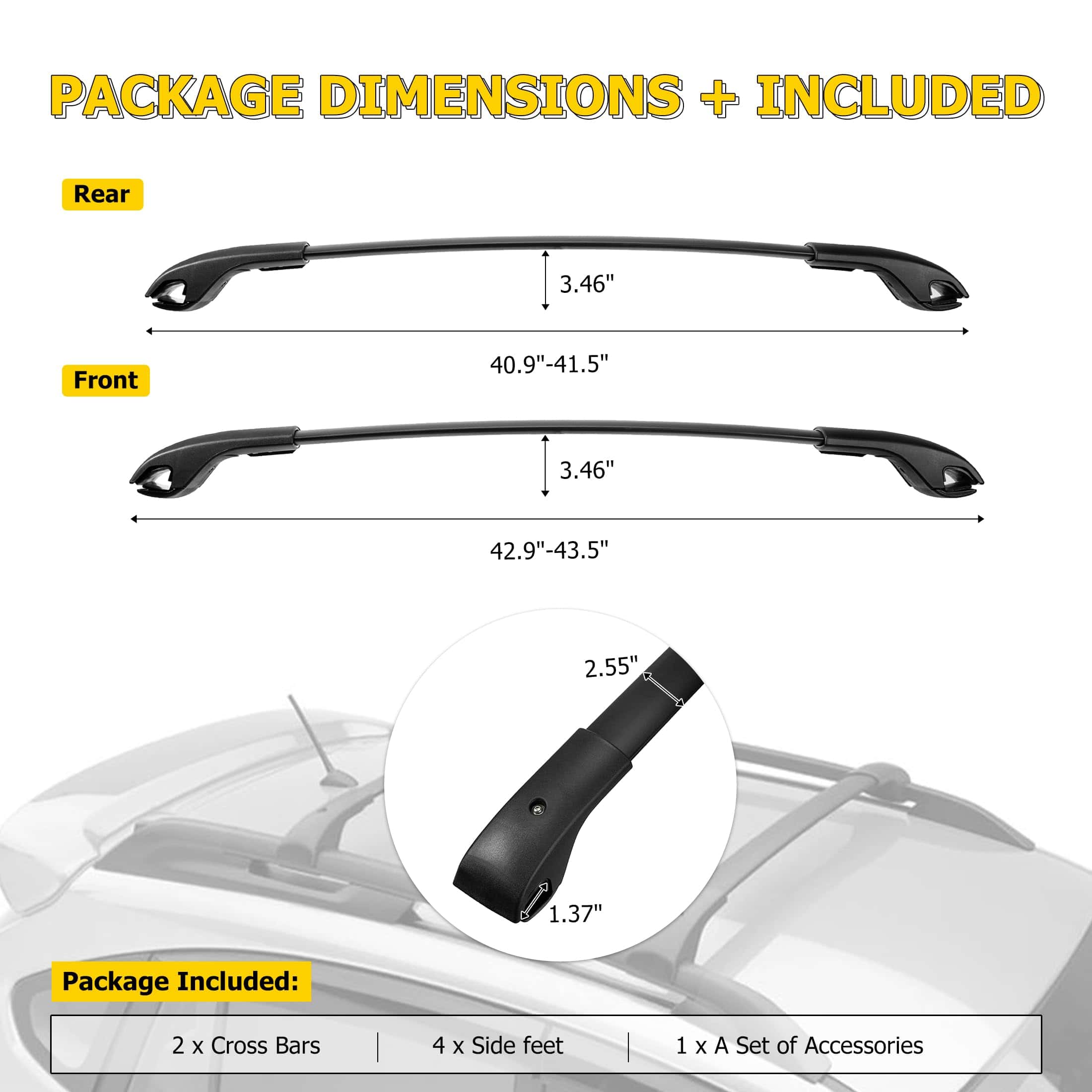 Barras transversales del portaequipajes AUXMART para Subaru - Imagen 7
