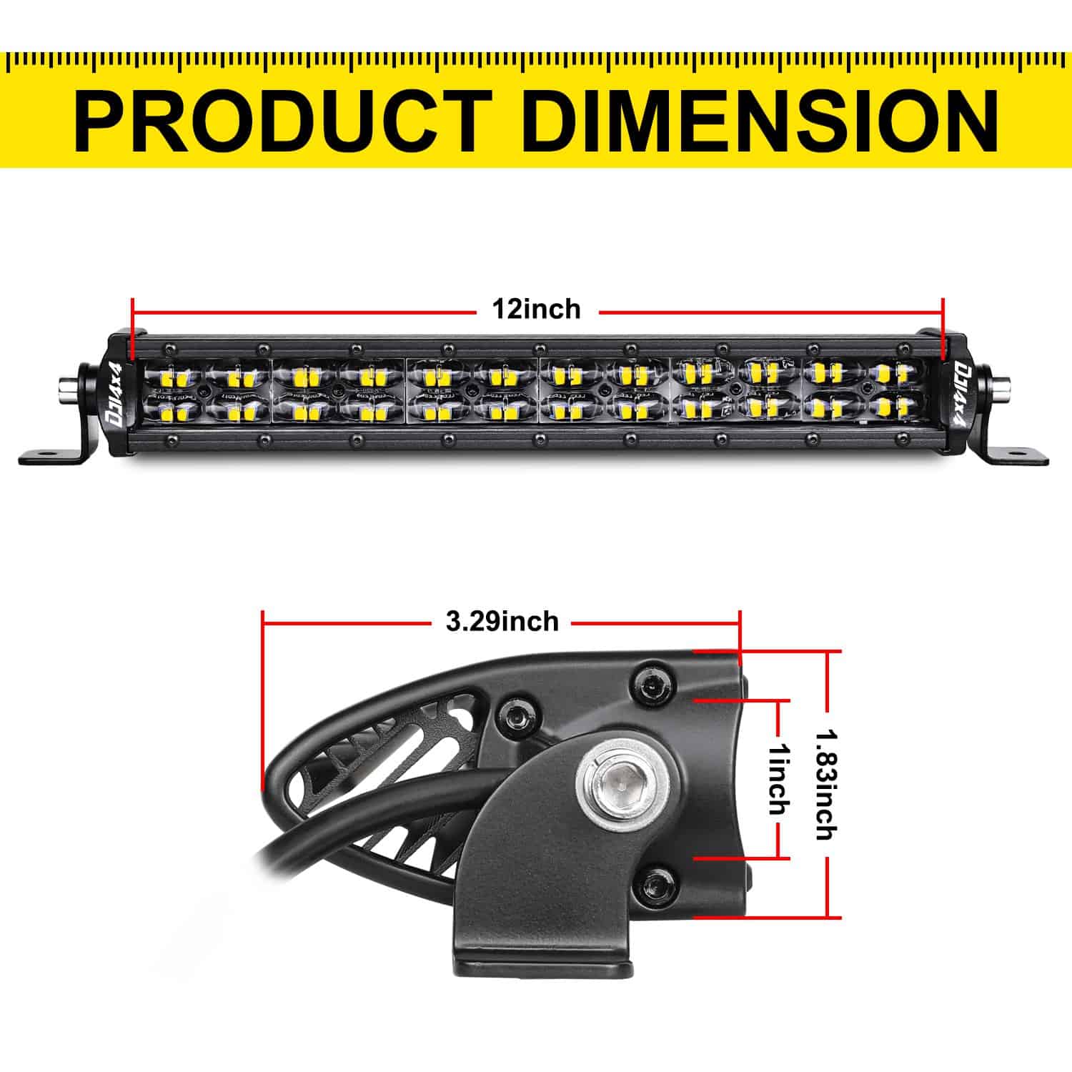 Barra de Luz LED de 12 Pulgadas de Una Sola Hilera Niking - Imagen 3
