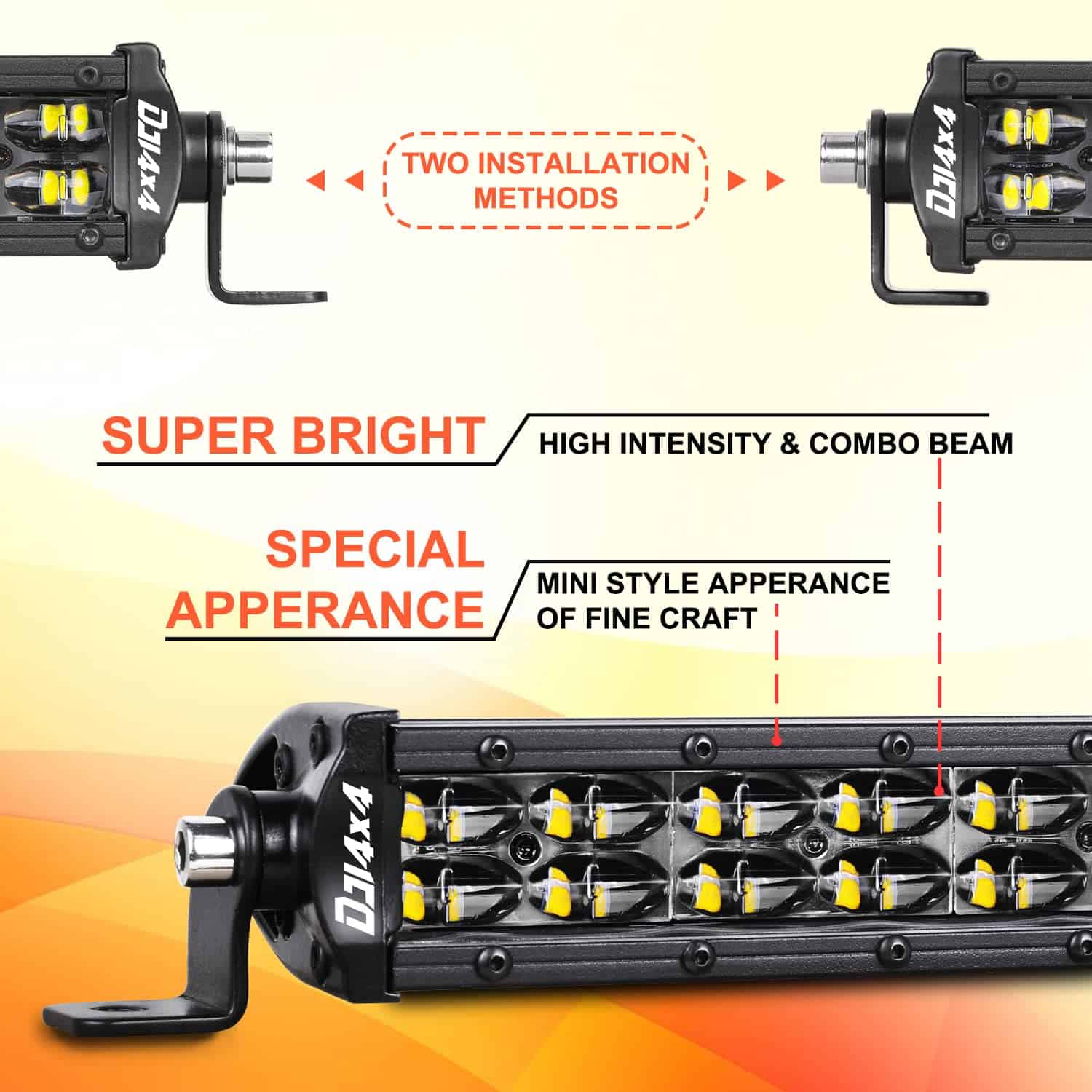 Barra de Luz LED de 12 Pulgadas de Una Sola Hilera Niking - Imagen 4