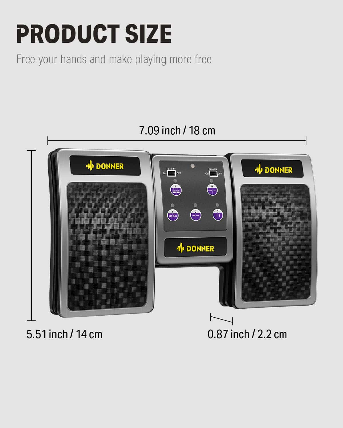 Pedal inalámbrico Donner para tablets y teléfonos - Imagen 4