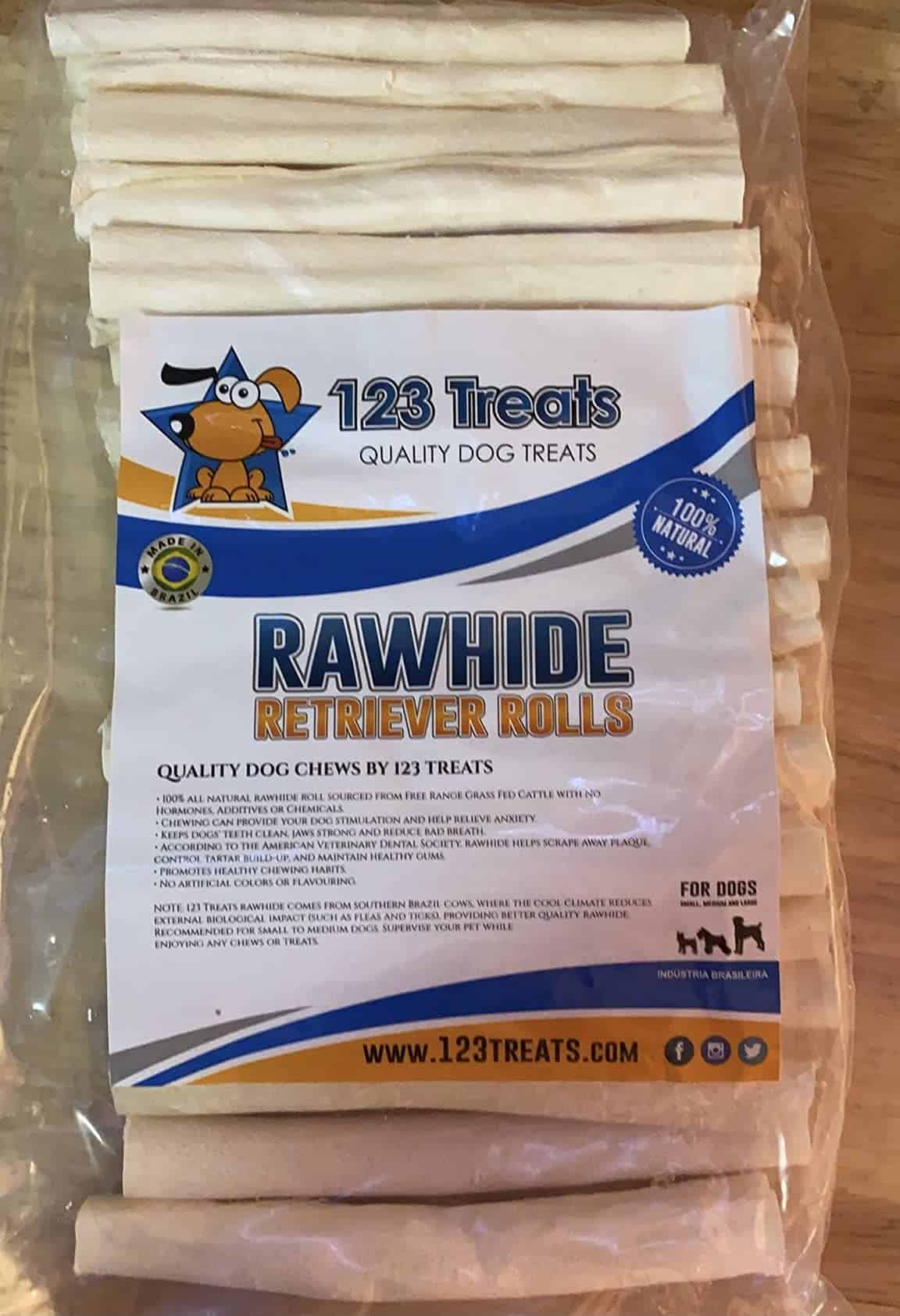 123 Treats | Palitos de Cuero Crudo para Perros - (30 - Imagen 7