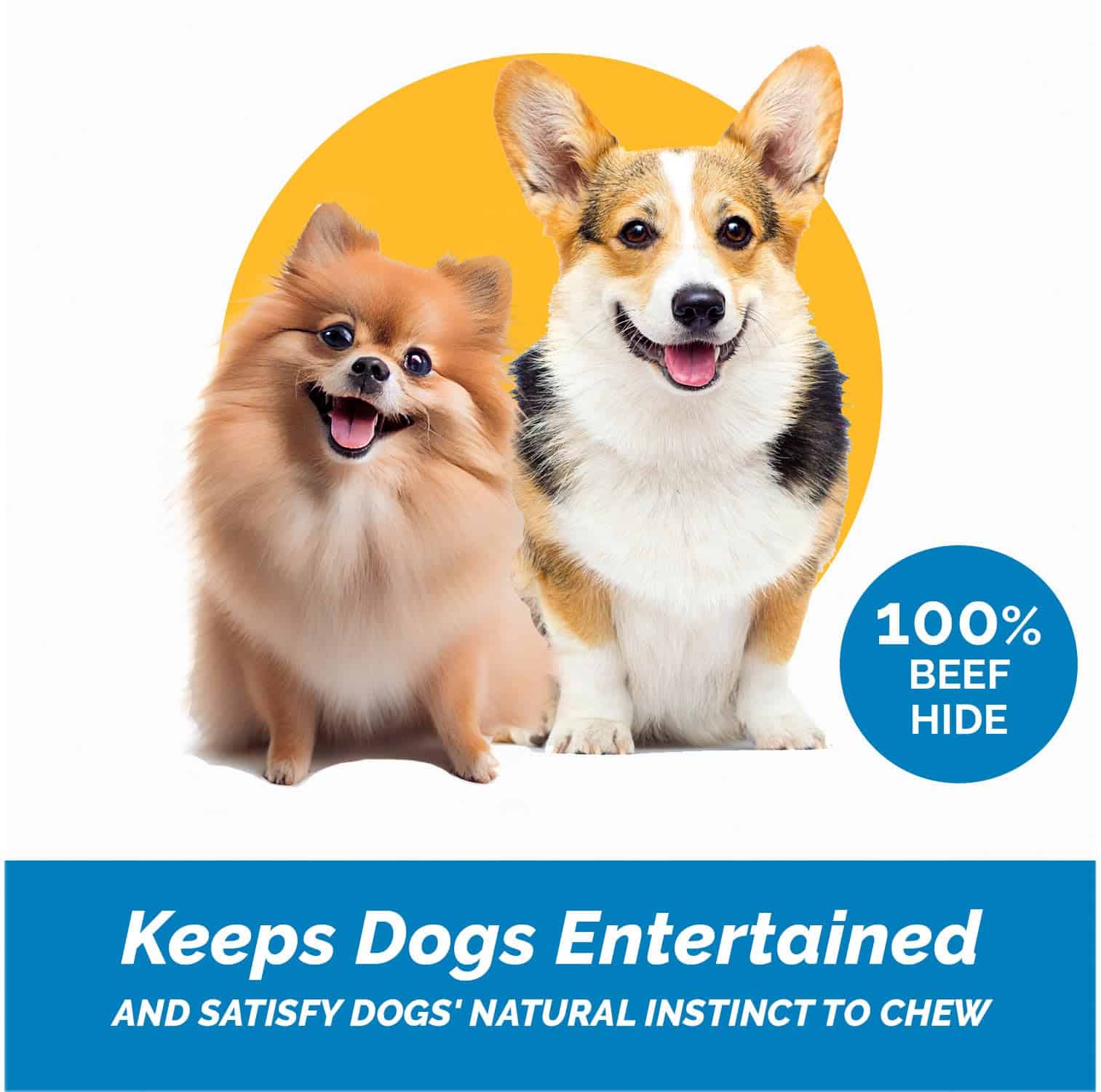 123 Treats | Palitos de Cuero Crudo para Perros - (30 - Imagen 3