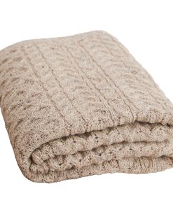 Aran Woollen Mills Aran Manta Clásica de Lana - Lana