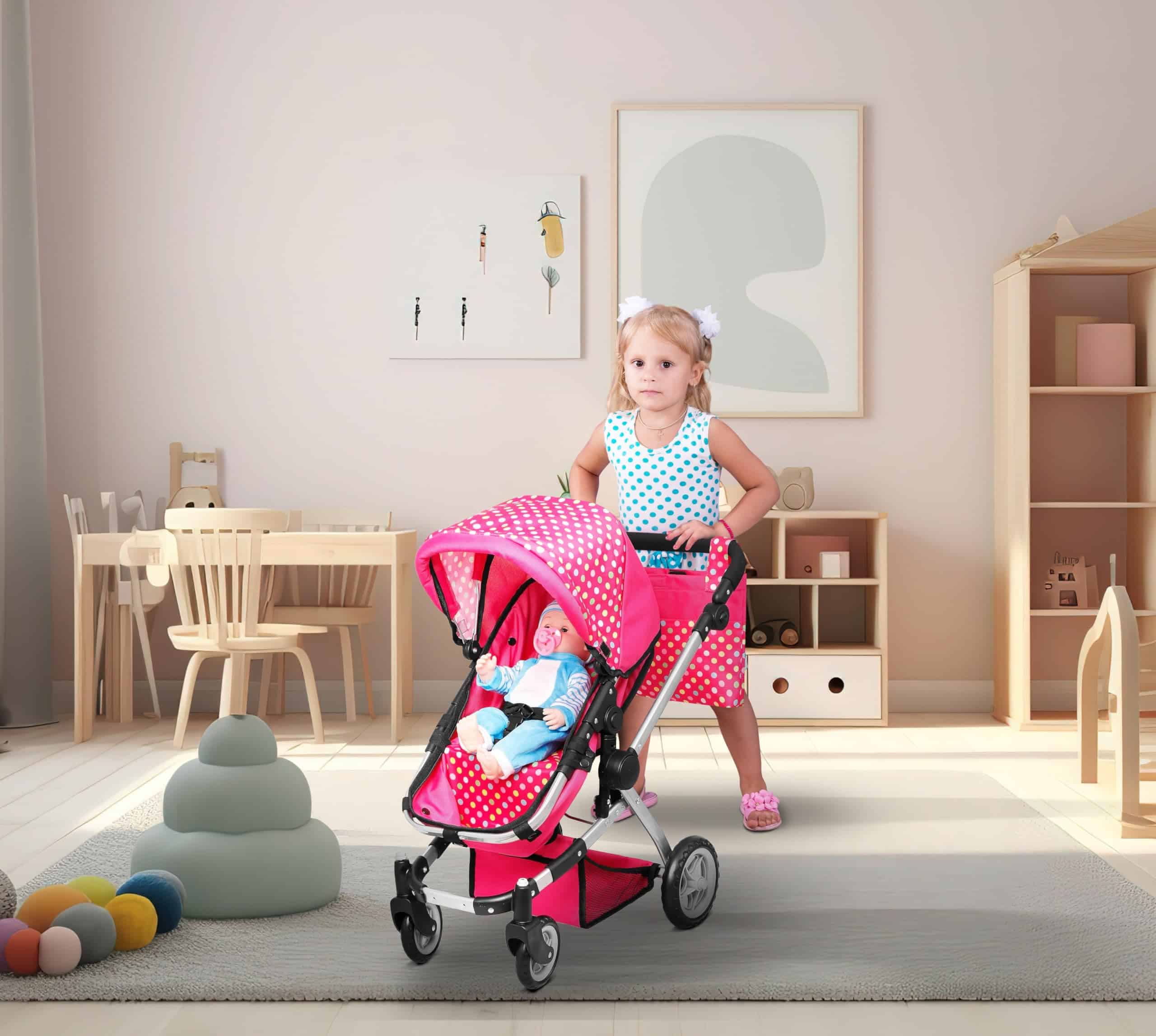 Cochecito Plegable Fash n kolor para Muñeca con Diseño de - Imagen 3