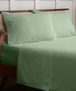 Juego de sábanas de franela de algodón -Sage