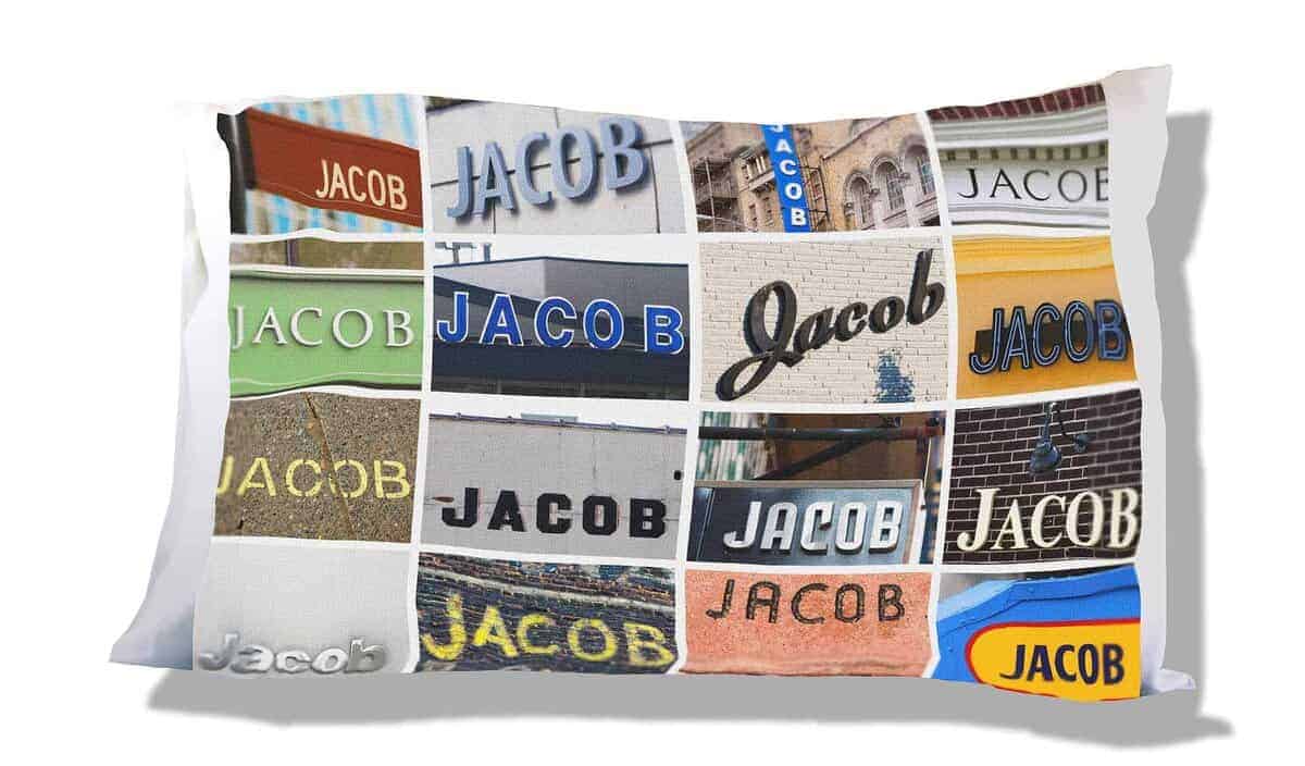 Funda de Almohada Personalizada con el nombre JACOB - fotos