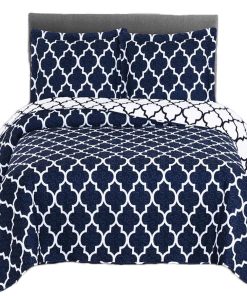 Royal Tradition Meridian-Navy Juegos de Colchas Reversibles