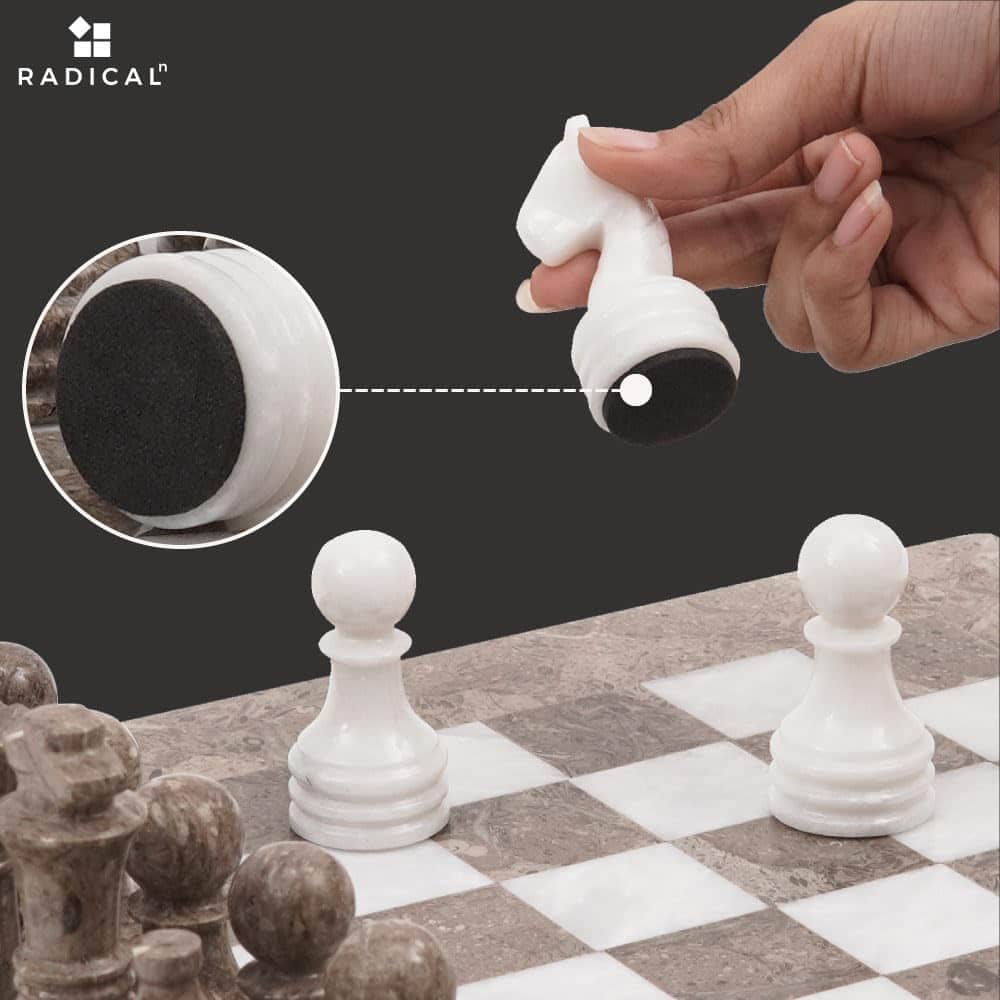 Set de ajedrez de mármol Radicaln de 15 pulgadas Gris - Imagen 6