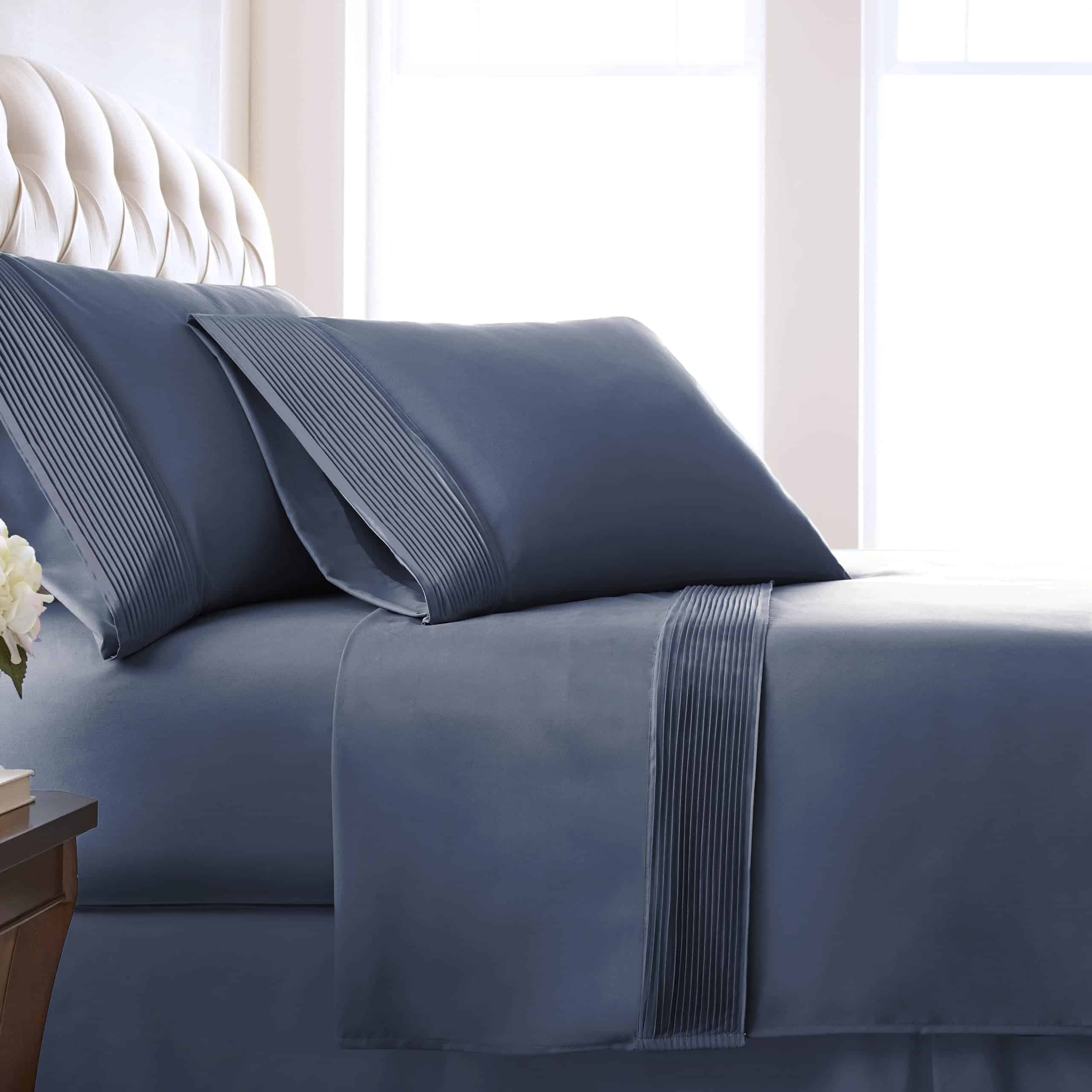 Juego de Sábanas Vilano Pleats de Southshore -Azul Oscuro