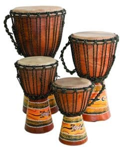 Djembe Beginner Paint, 10" de alto, cabeza de 5-6"