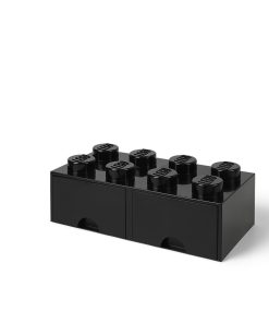 Caja de almacenamiento de ladrillos LEGO negro 8
