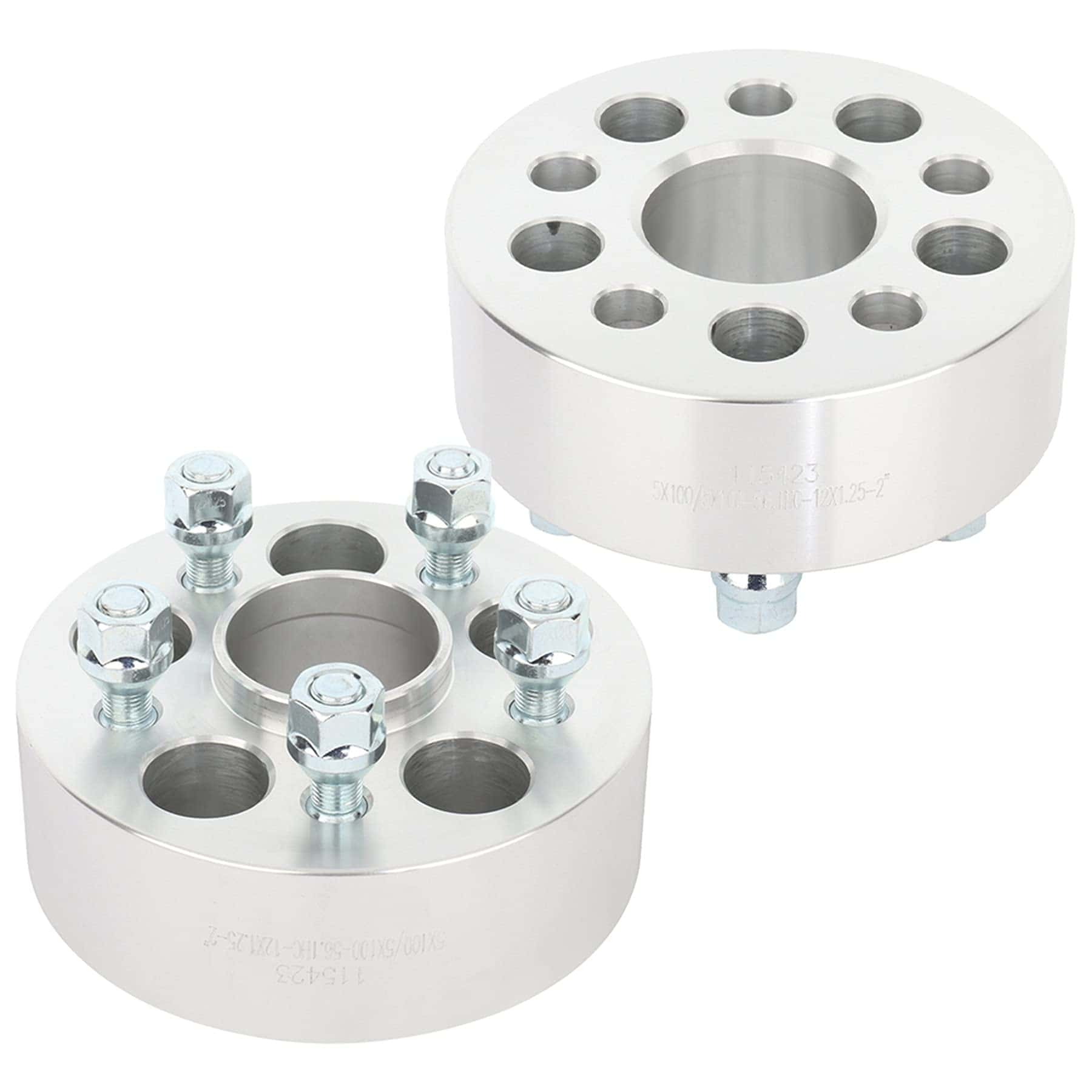 SCITOO 2Pcs 2" 50mm Grueso 5x100 con Tornillos de 12x1.25