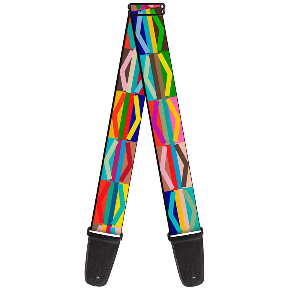 Correa de Guitarra Buckle-Down Geométrica Multi Color de 2