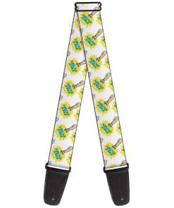 Correa de Guitarra Buckle-Down Fist Pump Blanco Amarillo 2