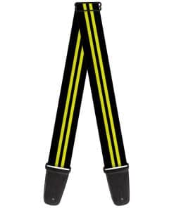 Correa de guitarra Buckle-Down Franja Negra Amarilla 2