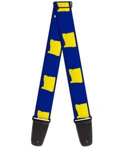 Correa de guitarra Silueta del Estado de Oregon Azul