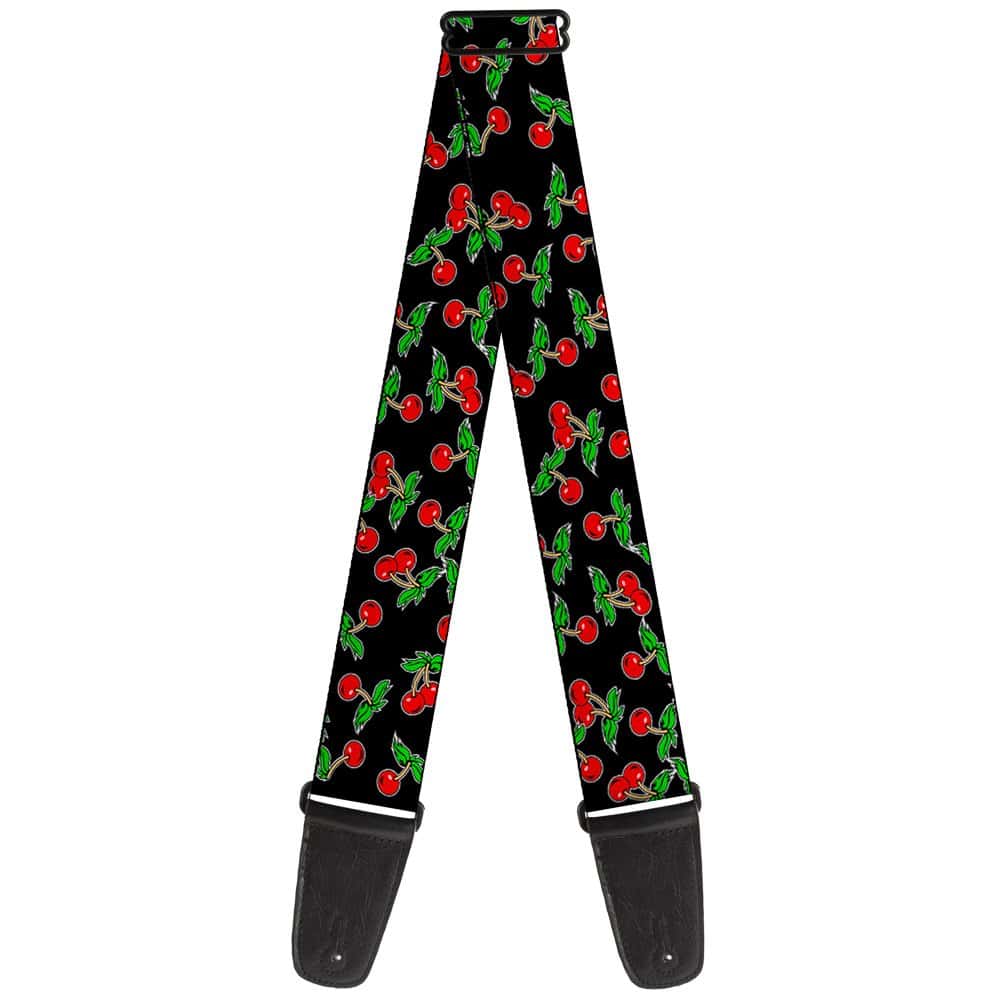 Correa de guitarra Buckle-Down Cherries Scattered Black 2